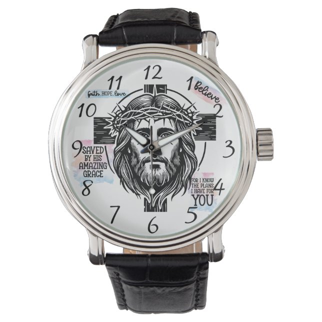 Reloj De Pulsera Jesús con corona de ánimos (Anverso)