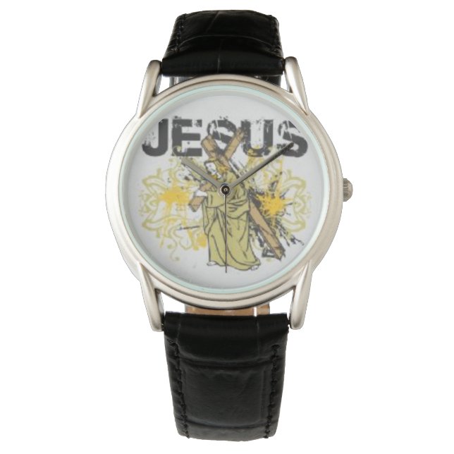 Reloj De Pulsera Jesús con la cruz (Anverso)