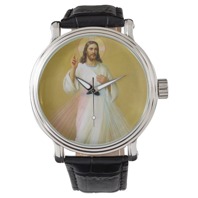 Reloj De Pulsera Jesús el salvador bendiciendo arte católico (Anverso)