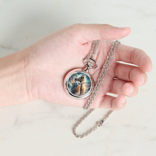 Reloj De Pulsera Jesús en un oso polar (Mano)