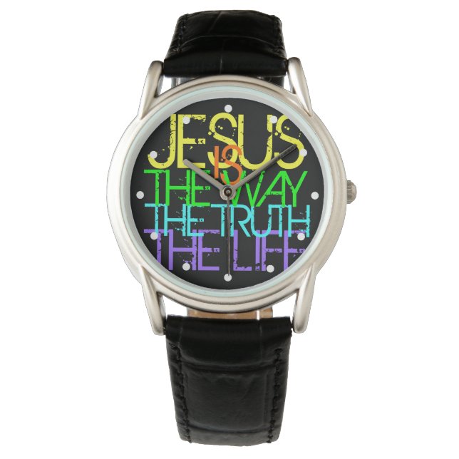 Reloj De Pulsera Jesús es el Camino, los Hombres Cristianos (Anverso)