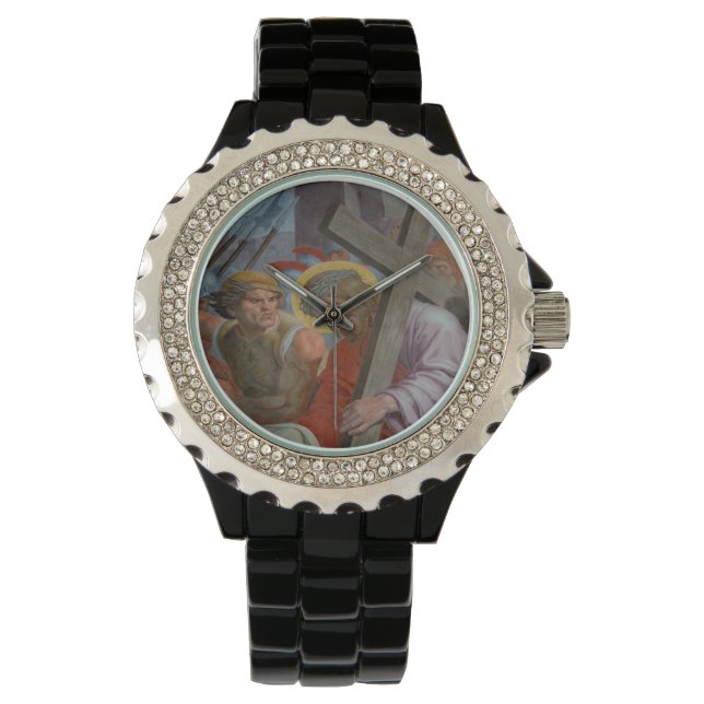 Reloj De Pulsera Jesús Llevando Su Cruz (Anverso)