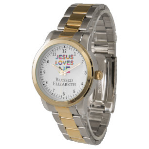 Reloj De Pulsera Jesús Me Ama El Personalizable