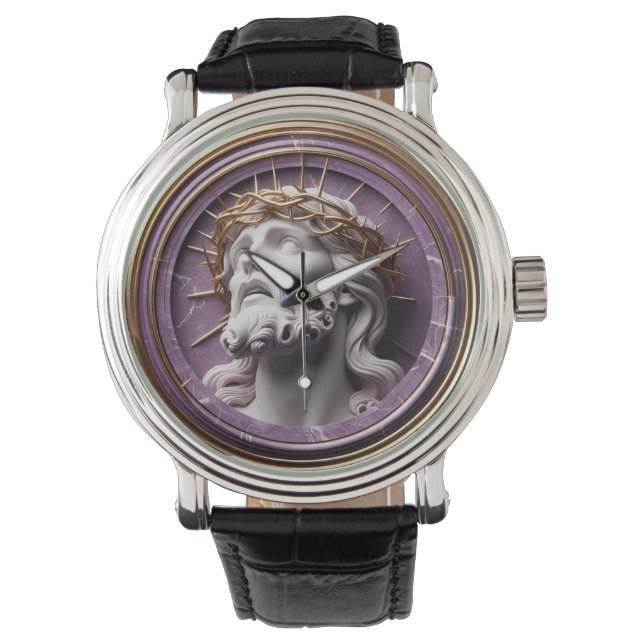 Reloj De Pulsera Jesús miraba en el cielo con espinas (Anverso)