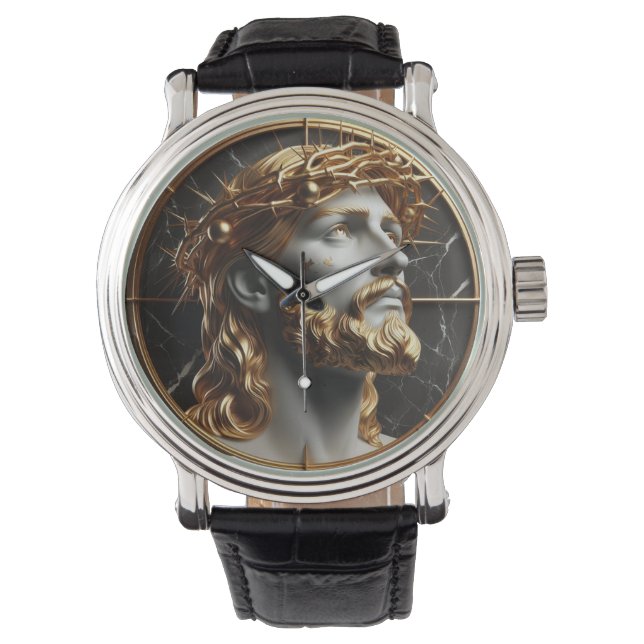 Reloj De Pulsera Jesús miraba en el cielo con espinas (Anverso)