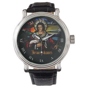 Reloj De Pulsera Jesús sacude la cara de mirar