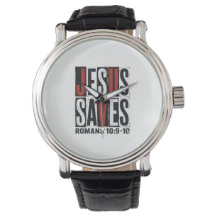 Reloj De Pulsera Jesús Salva Camiseta Vintage Cristiana Romanos 10_