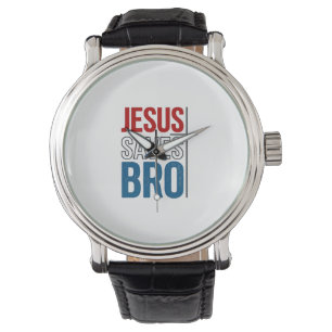 Reloj De Pulsera Jesús salva diseño de tipografía cristiana para ca