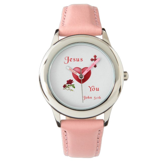 Reloj De Pulsera jesus te ama (Anverso)