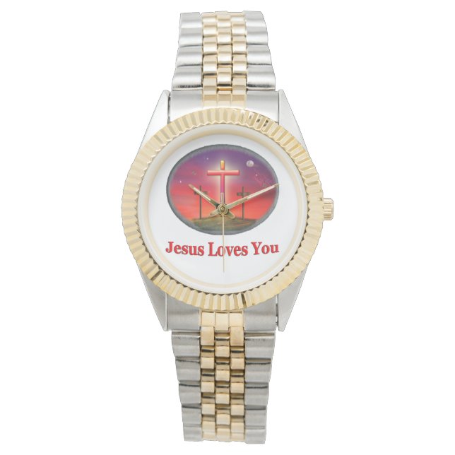 Reloj De Pulsera jesus te ama (Anverso)