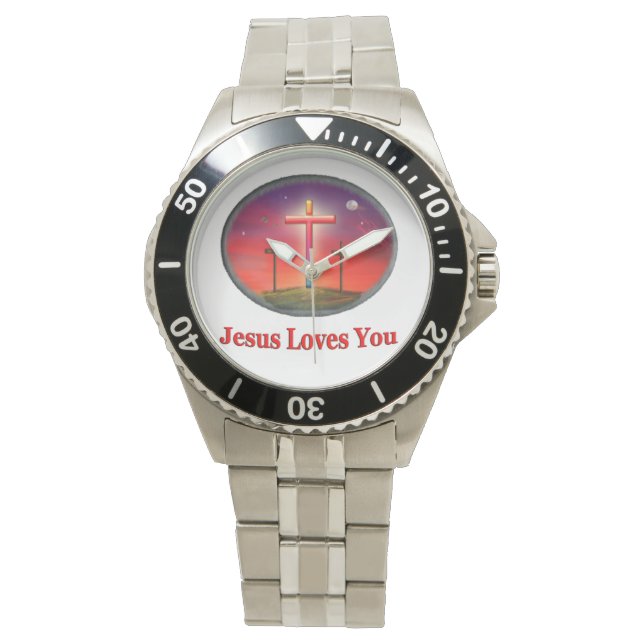Reloj De Pulsera jesus te ama (Anverso)