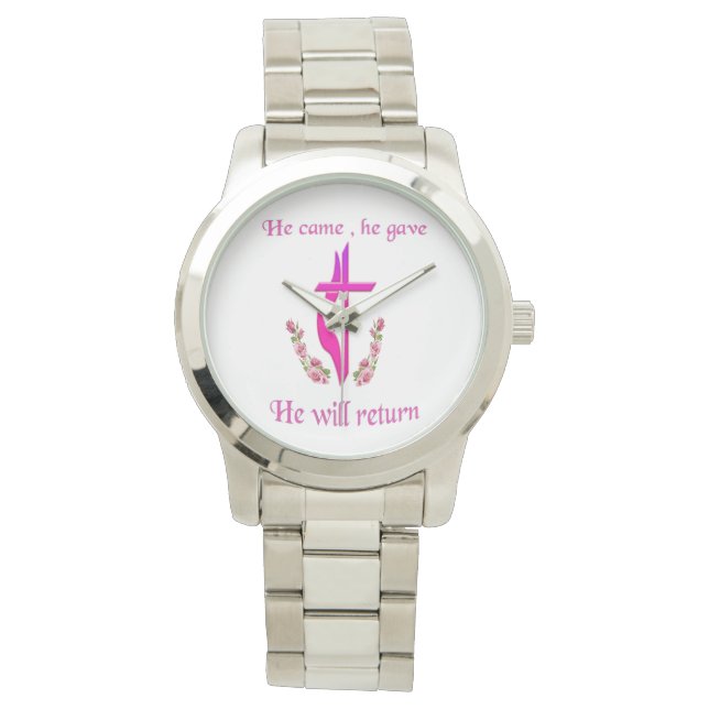 Reloj De Pulsera Jesús vino y regresará (Anverso)