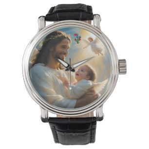Reloj De Pulsera Jesús y ángel niño