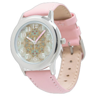 Reloj De Pulsera Jewells rosados de la Princesa Real
