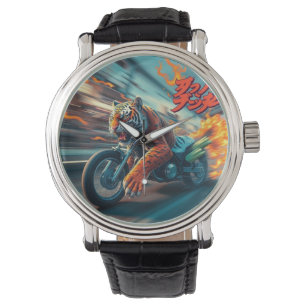 Reloj De Pulsera Jinete de Tigre de Medianoche