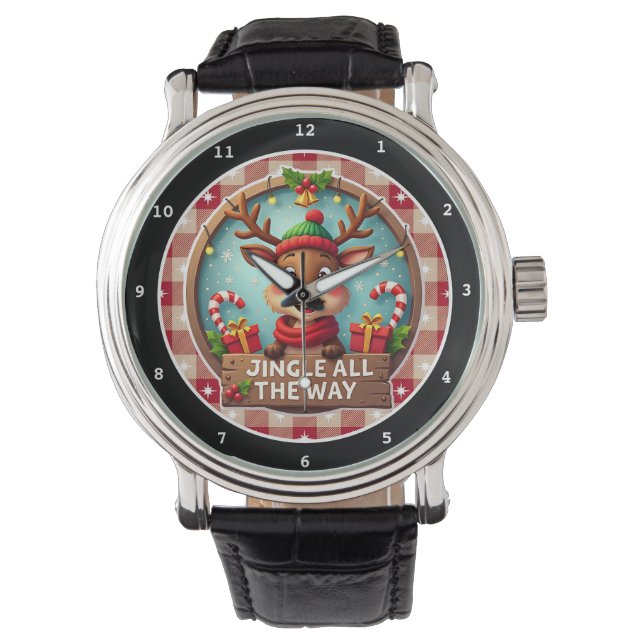 Reloj De Pulsera Jingle All The Way Reindeer  (Anverso)