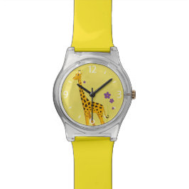 Reloj De Pulsera Jirafa divertida del patinaje sobre ruedas