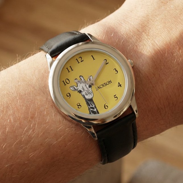 Reloj De Pulsera Jirafa Personalizada Niños Lindos (Subido por el creador)