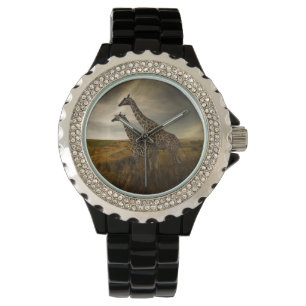 Reloj De Pulsera Jirafas y el paisaje