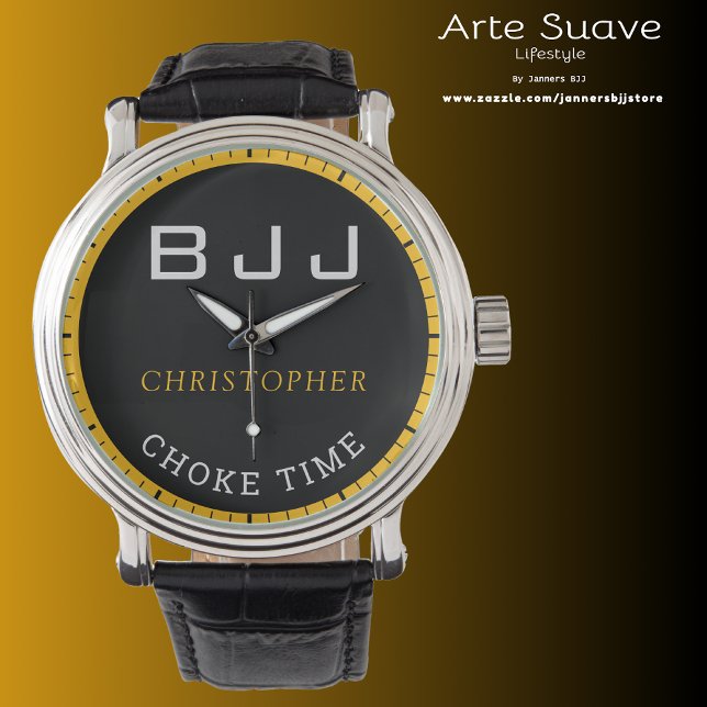 Reloj De Pulsera Jiu Jitsu (BJJ Choke Time men's watch.)