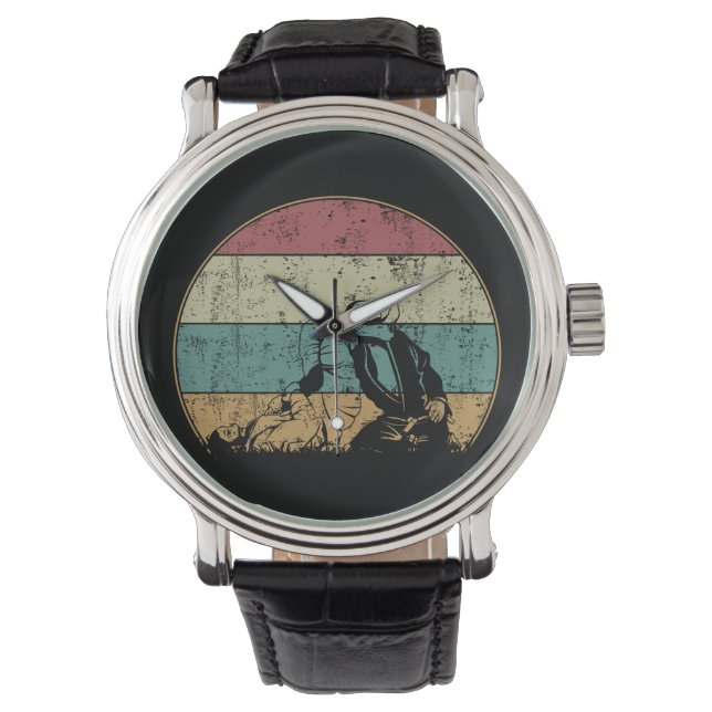 Reloj De Pulsera Jiu Jitsu Retro de cosecha brasileña (Anverso)