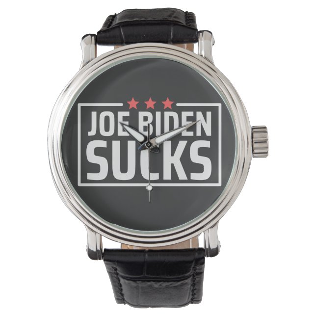 Reloj De Pulsera joe Biden Sucks (Anverso)