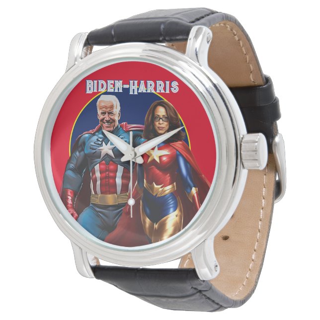 Reloj De Pulsera Joe Biden y Kamala Harris como superhéroes (Angular)