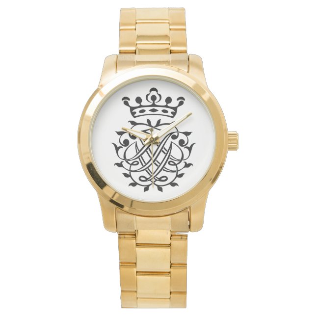 Reloj De Pulsera Johann Sebastian Bach Seal Escudo Monograma Insign (Anverso)