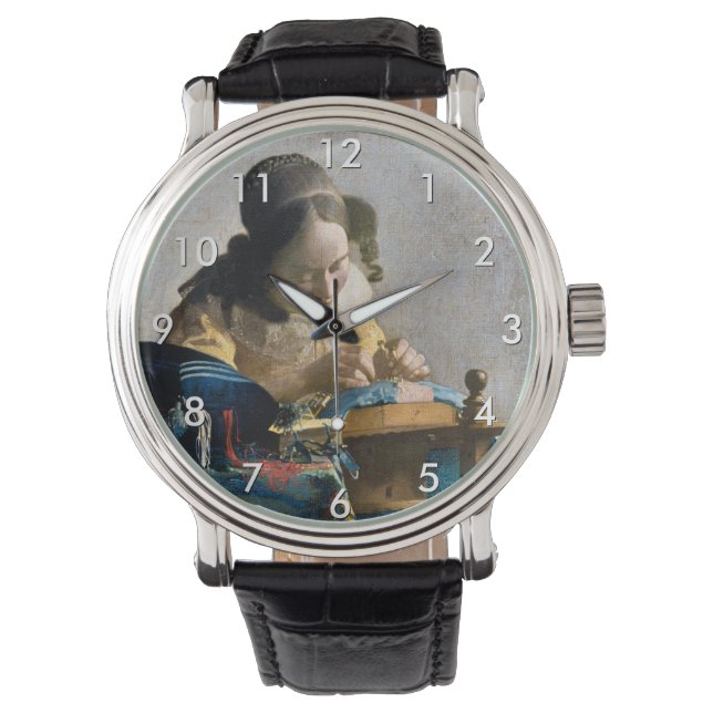 Reloj De Pulsera Johannes Vermeer - El Lacemaker (Anverso)