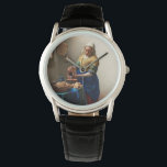 Reloj De Pulsera Johannes Vermeer. Sirena de leche. Arte fino vinta<br><div class="desc">Johannes Vermeer,  vigilante de "La Milkmaid".</div>