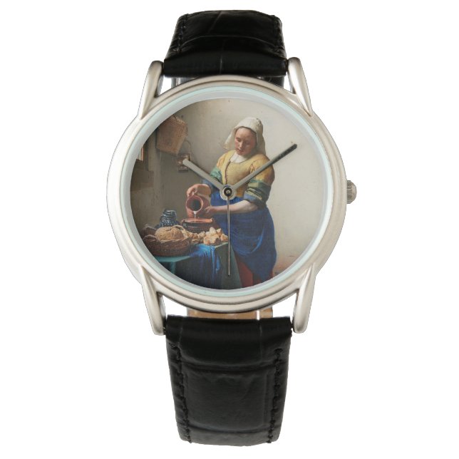 Reloj De Pulsera Johannes Vermeer. Sirena de leche. Arte fino vinta (Anverso)