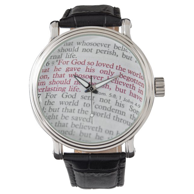 Reloj De Pulsera John 3:16 (Anverso)