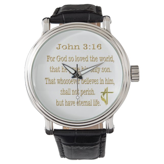 Reloj De Pulsera John 3:16 artículos (Anverso)