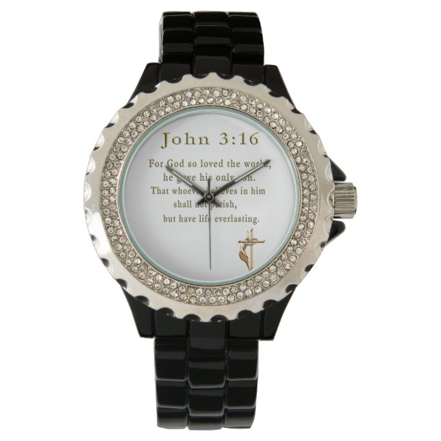 Reloj De Pulsera John 3:16 regalos cristianos (Anverso)