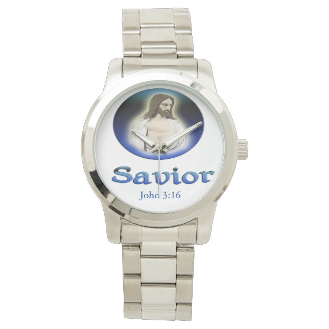 Reloj De Pulsera John 3:16 Salvador (Anverso)