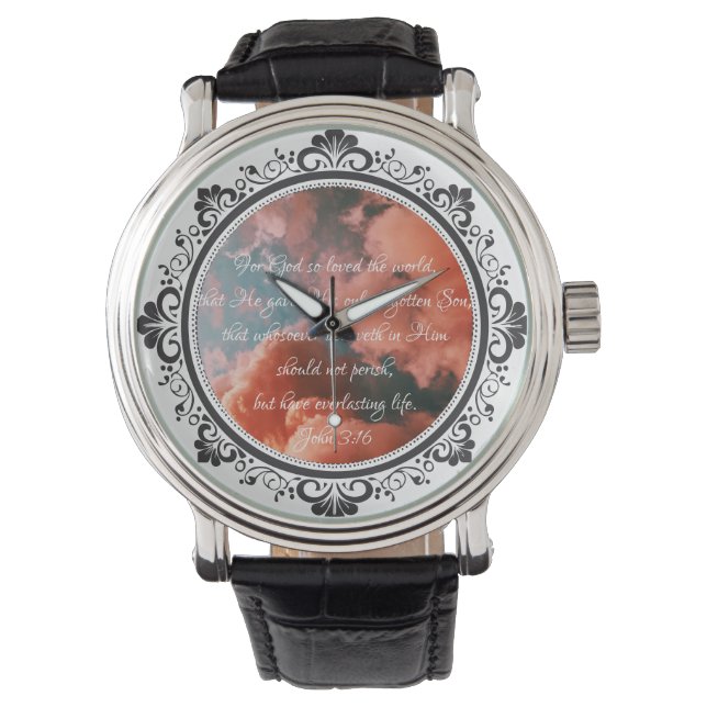 Reloj De Pulsera John 3:16 Wall watch (Anverso)