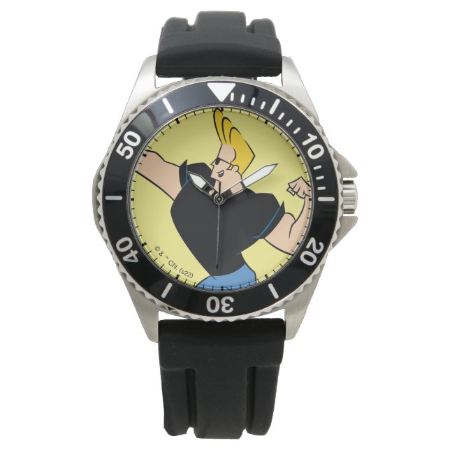 Reloj De Pulsera Johnny Bravo Flexing (Anverso)