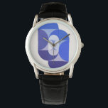 Reloj De Pulsera Joseph Schillinger Key Blue. Resumen geométrico<br><div class="desc">Reloj "Key Blue" de Joseph Schillinger. Arte geométrico abstracto.</div>
