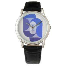Reloj De Pulsera Joseph Schillinger Key Blue. Resumen geométrico