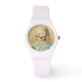 Reloj De Pulsera Joven Chica lindo con pelo rubio