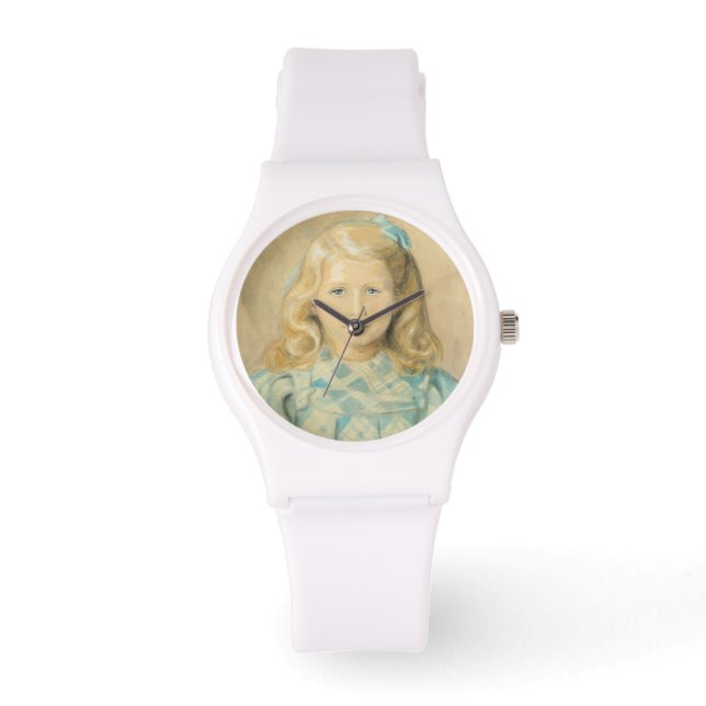 Reloj De Pulsera Joven Chica lindo con pelo rubio (Anverso)