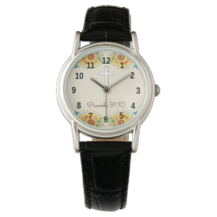 Reloj De Pulsera Joyas cristianas bonitos para mujeres proverbios 3