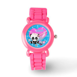 Reloj De Pulsera Joyería Cute Panda | Pulsera Purpurina rosa