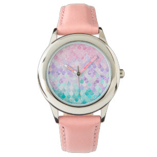 Reloj De Pulsera Joyería linda de la sirena, rosa, púrpura, trull