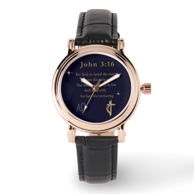 Reloj De Pulsera Juan 3:16 (Anverso)