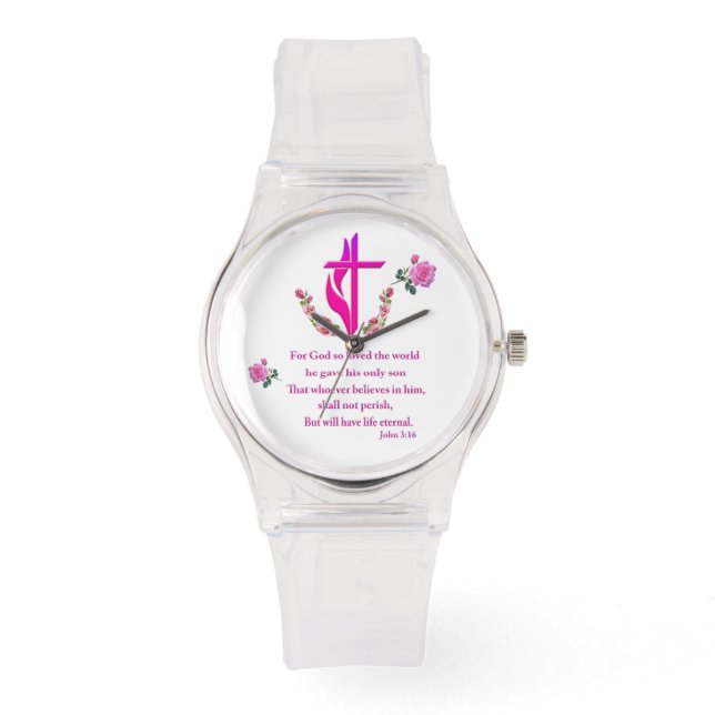 Reloj De Pulsera Juan 3:16 (Anverso)