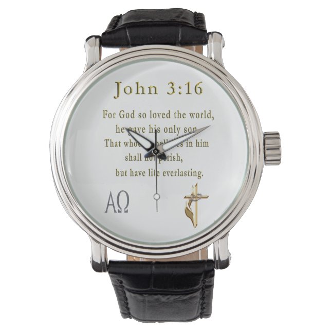 Reloj De Pulsera Juan 3:16 (Anverso)