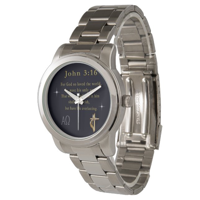 Reloj De Pulsera Juan 3:16 (Angular)