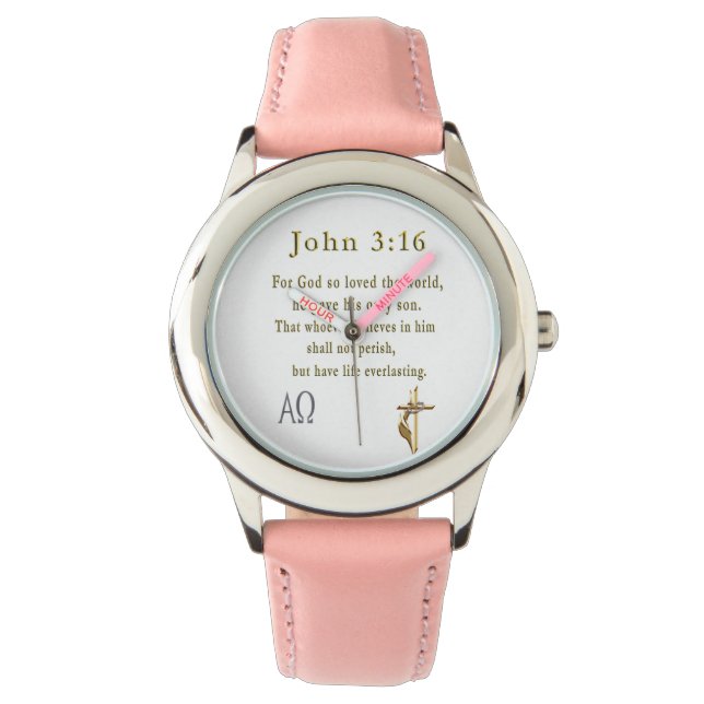 Reloj De Pulsera Juan 3:16 (Anverso)