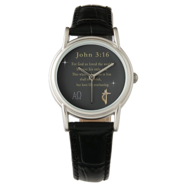 Reloj De Pulsera Juan 3:16 (Anverso)